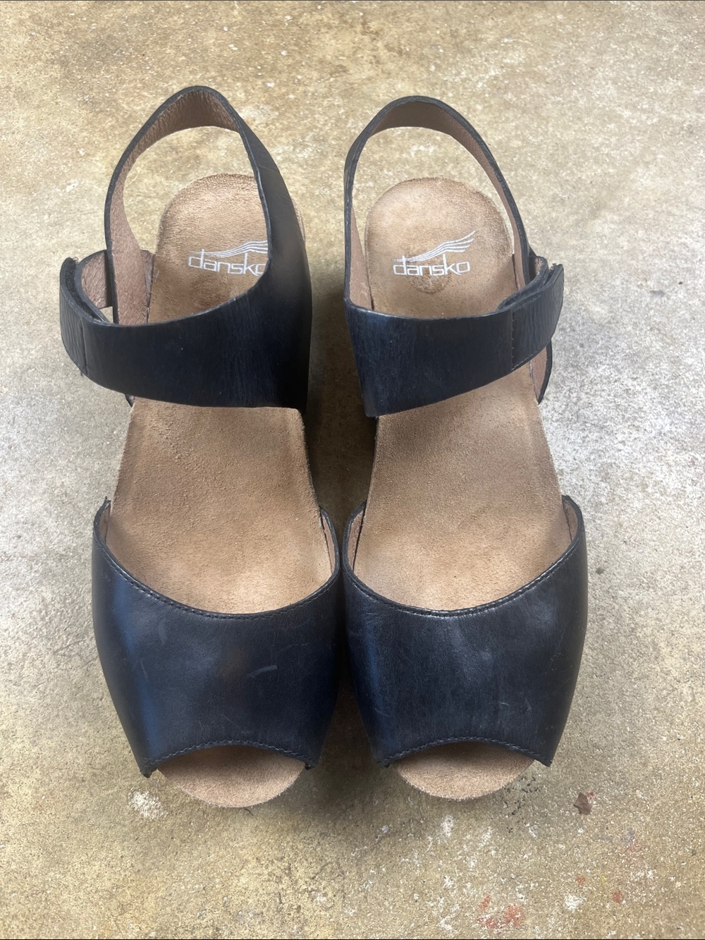 Dansko Black Leather Vera Wedge Sandal
Size: 36 (5 1/2 - 6)